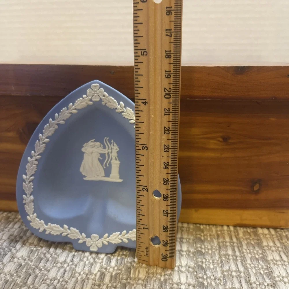 Wedgwood Jasperware Blue Heart Shaped Trinket Jewelry‎ Dish
